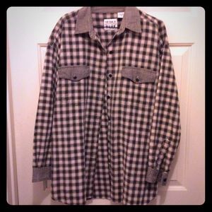 Details Sportswear L contrast beige plaid shirt